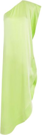 Stella McCartney Stella Mccartney Envers One-shoulder Satin-crepe Maxi Dress - Light Green - 40 (UK8 / S)