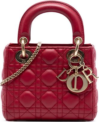 Dior Pre-owned Dior Mini Lambskin Cannage Lady Dior Ladies ID-0220