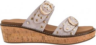 Corkys Footwear Womens Told You So Wedges In Cream Crackle