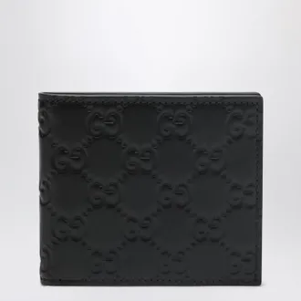 Gucci Black GG Emblem bi-fold wallet