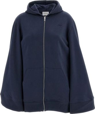 7 For All Mankind Oversize Zip Hoodie - Dames - Vesten met rits - Blauw - XS - Katoen - Hoodies & sweatvesten