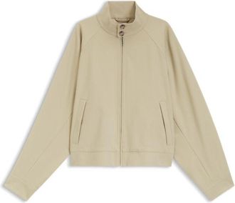 BOSS Cotton-stretch bomber jacket with zip