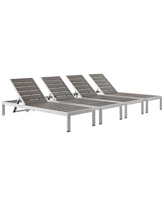 ModWay Shore Set Of 4 Outdoor Patio Chaise Loungers