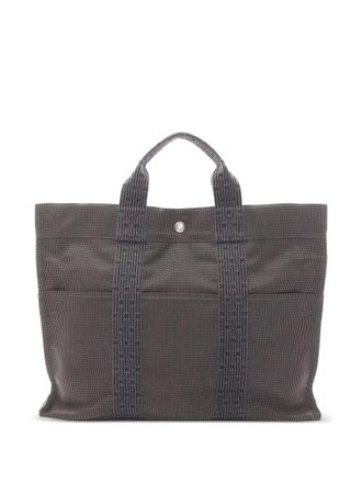 Herm&egrave;s 2000s MM Yale Line nylon tote bag - unisex - Fabric - One Size - Brown
