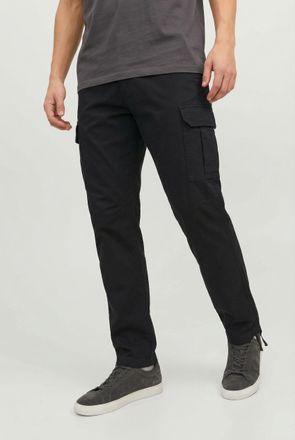 Jack & Jones Cargohose JACK & JONES JPSTKANE BARKLEY CARGO PANT NOOS, Herren, Gr. 29, L&auml;nge 34, schwarz, Web, Obermaterial: 100% Baumwolle, unifarben, relaxed fit 