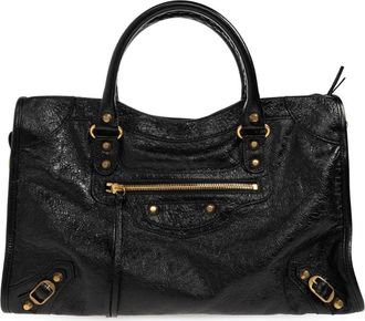 Balenciaga Le City Medium Handbag - Dames - Handtassen - Zwart - ONE Size - Katoen - Tassen