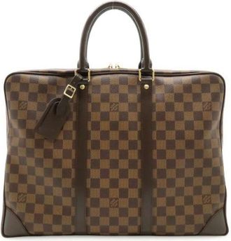 Louis Vuitton Pre-owned Handbags, male, Brown, Size: ONE SIZE Pre-owned Porte-Documents Voyage Damier Briefcase