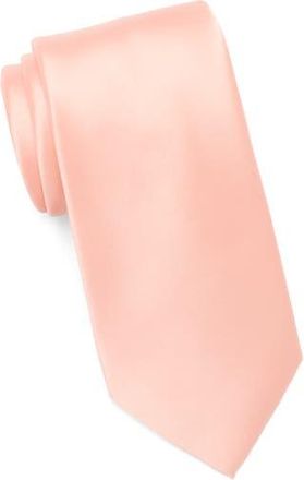 Nordstrom Rack Solid Satin Tie in Melon at Nordstrom Rack