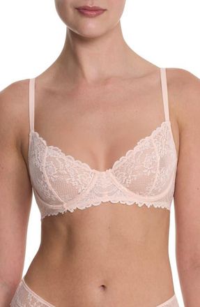 Natori Heavenly Lace Convertible Balconette Bra in Whisper Pink at Nordstrom, Size 30Ddd
