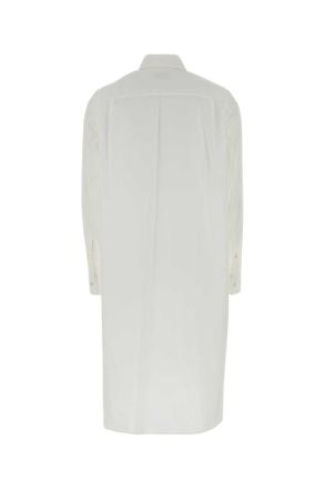 Jil Sander Womens White Poplin Shirt Dress Optic Exterior: Cotton Abiti