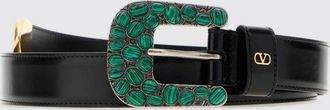 Valentino Garavani VLogo Signature Belt in Brushed Calfskin Leather