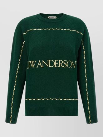 J.W.Anderson wool logo embroidered sweater