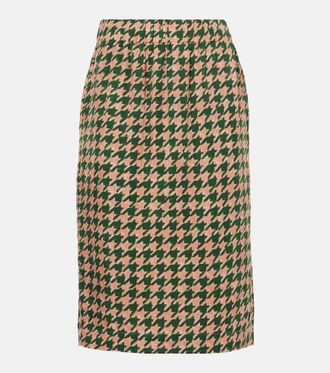 Dries Van Noten Houndstooth pencil skirt