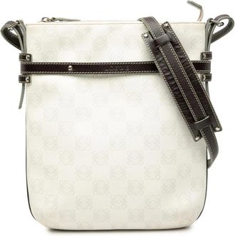 Loewe Pre-owned Cross Body Bags, female, White, Size: ONE SIZE Pre-owned Vintage Anagram Jacquard Crossbody Bag