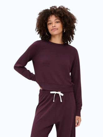 SPLITS59 Andie Sweatshirt In Dark Cherry