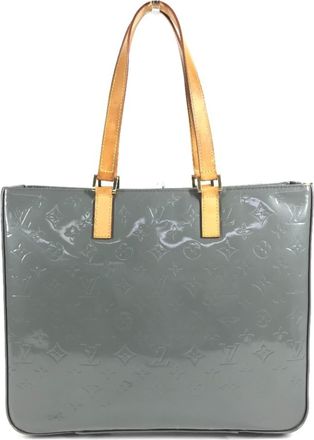 Louis Vuitton Monogram Vernis Gray Gris Monogram Vernis Shoulder Bag Tote Bag (Pre-Owned)