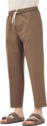Yes London Yes London Wool Stretch Trousers - Brown