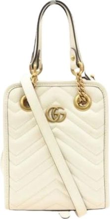 Gucci Pre-owned Handbags, female, White, Size: ONE SIZE Pre-owned Vintage Shoulder Bag