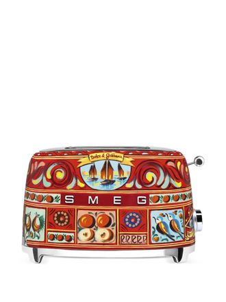 Dolce & Gabbana x SMEG Sicily Is My Love toaster (19.8cm x 31cm) - unisex - stainless steel/Plastic - One Size - Red