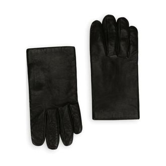 Dolce & Gabbana Gloves, male, Black, Size: 8 1/2 IN Black Cashmere Lined Nappa Gloves
