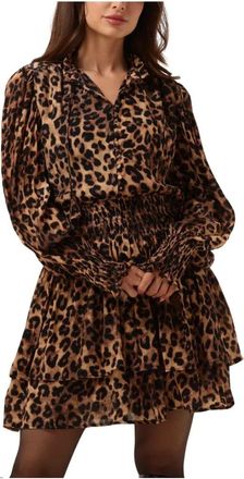 Janice Dames, Jurken, Bruin, Maat: 2XS