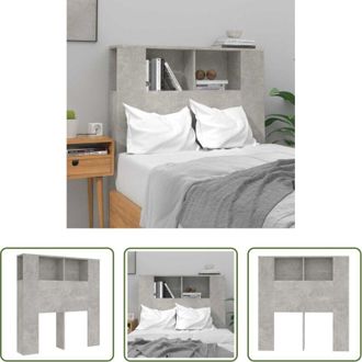 vidaXL vidaXL Testiera con ripiani - Testiera con Scomparti Grigio Cemento 100x18,5x102,5cm