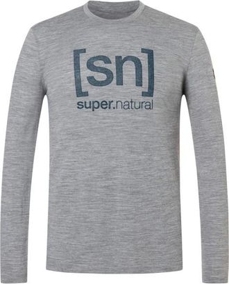 super.natural Denilogo SN L/S Merinolongsleeve f&uuml;r Herren | grau