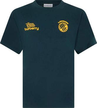 Burberry Camiseta de Algod&oacute;n con Estampado - Tops - Hombre - Negro - XL