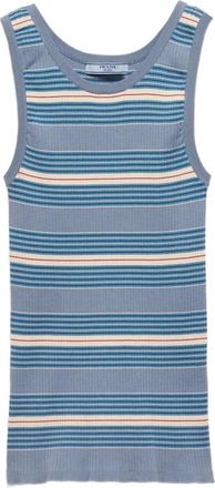Prada Top a righe - Blu