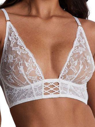 Aubade Womens Kiss Of Love Triangle Bralette - White Polyamide - Size Small