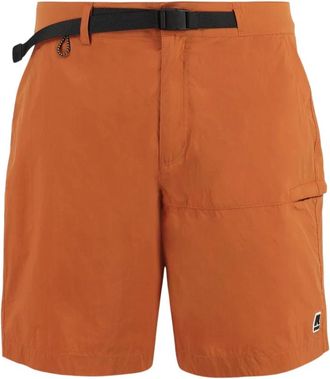 K-Way Taprinne Nylon Bermuda Shorts - Heren - Korte Broeken - Oranje - S - Nylon - Korte Broeken