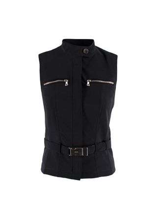 Prada Black Belted Utility Vest Size XXS