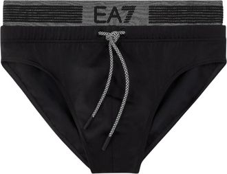 Emporio Armani Swim Brief - Heren - Strandmode - Zwart - XS - Polyester - Badmode