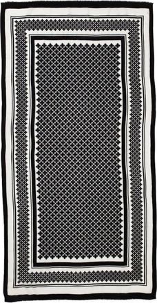 By Malene Birger Knusse wollen sjaal met franjes - Dames - Zijden sjaals - Zwart - ONE Size - Wol - Accessoires