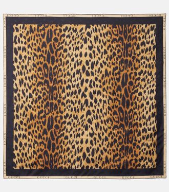 Gucci Leopard-print silk twill scarf