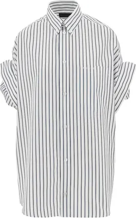 Balenciaga Womens Striped Cotton Shirt