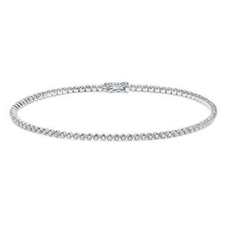 Brilladia Tennisarmband f&uuml;r Damen aus 585er Wei&szlig;gold, Diamanten