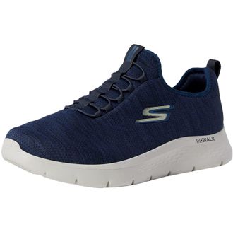 Skechers Mens Gowalk Flex-Athletic Slip-on Casual Walking Shoes with Air Cooled Foam Sneakers, Navy Textile/Blue Trim, 10 UK
