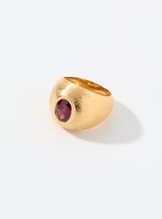 Tityaravy Womens T-Shirtna red garnet ring