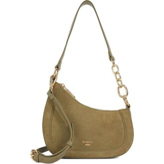 Dune London Direction Suede Shoulder Bag in Khaki at Nordstrom Rack