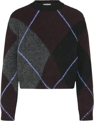 Kaffe Ronde hals gebreide kleding - Dames - Ronde hals truien - Veelkleurig - 2XL - Leer - Truien & Vesten
