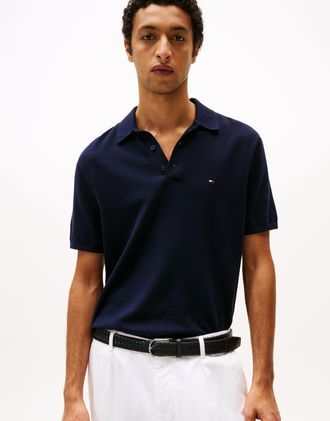 Tommy Hilfiger Mens Essential Polo in Navy Cotton - Size X-Large
