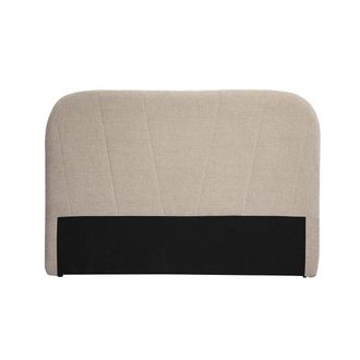 Miliboo Cabecero Tapizado De Tela Efecto Terciopelo Texturizado Beige L169 Cm Alanis