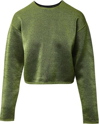 Alexander Wang Cropped Sweater in Green Viscose