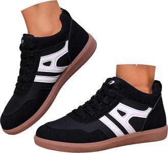 Generic Barefoot Shoes for Women Wide Casual Lace Up Retro Fashion Sneakers Low Top Trendy Flats Trainers Walking Breathable Shoes with Arch Support Minimalis