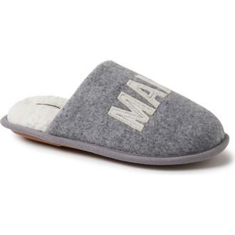 Dearfoams Carley Mama Bear Mom Scuff Slipper in Light Heather Grey at Nordstrom, Size X-Large