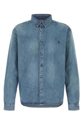 Saint Laurent Blue Denim Long Sleeves Shirt