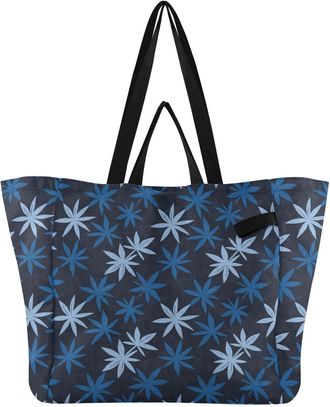 Generic Flowers Black pattern Reusable Canvas Tote Bag, Heavy Duty Grocery Shopping Bag with Hard Bottom Double Handles Large Capacity Work Groceries Travel
