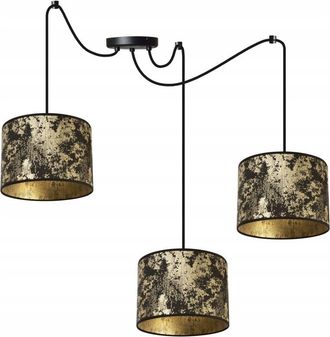 OEM L&aacute;mpara De Techo Colgante, Pantalla Con Estampado De Ara&ntilde;a, Dorada