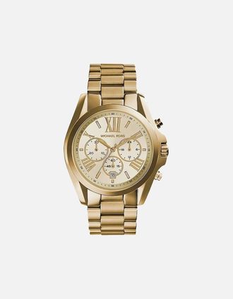 Michael Kors Womens Michael Kors MK5605 Gold-Tone Bradshaw Ladies Watch - Tan